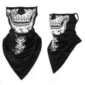 3-PC Adult Grin Skull Neck Gaiter Buff Mask